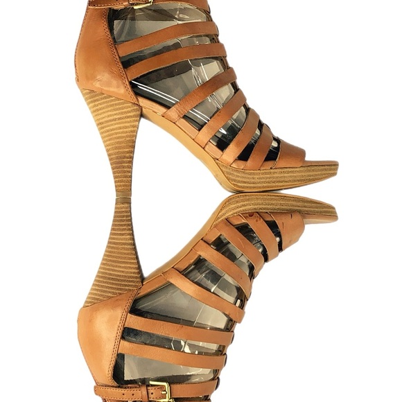Via Spiga Brown Tan Strappy Gladiator Heels Sz:7.5 - Picture 3 of 12